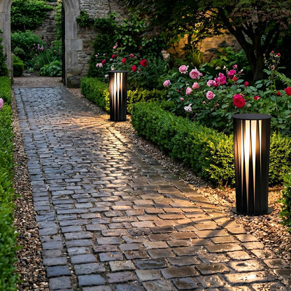 Waterproof Cylindrical Twisted Outdoor Post Light Pathway Lighting - Flyachilles
