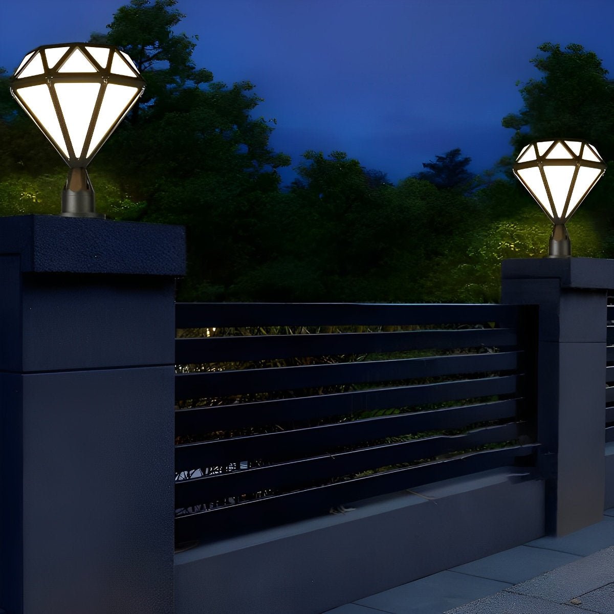 Waterproof Diamond Shape Post Cap Lights Fence Lighting - Flyachilles