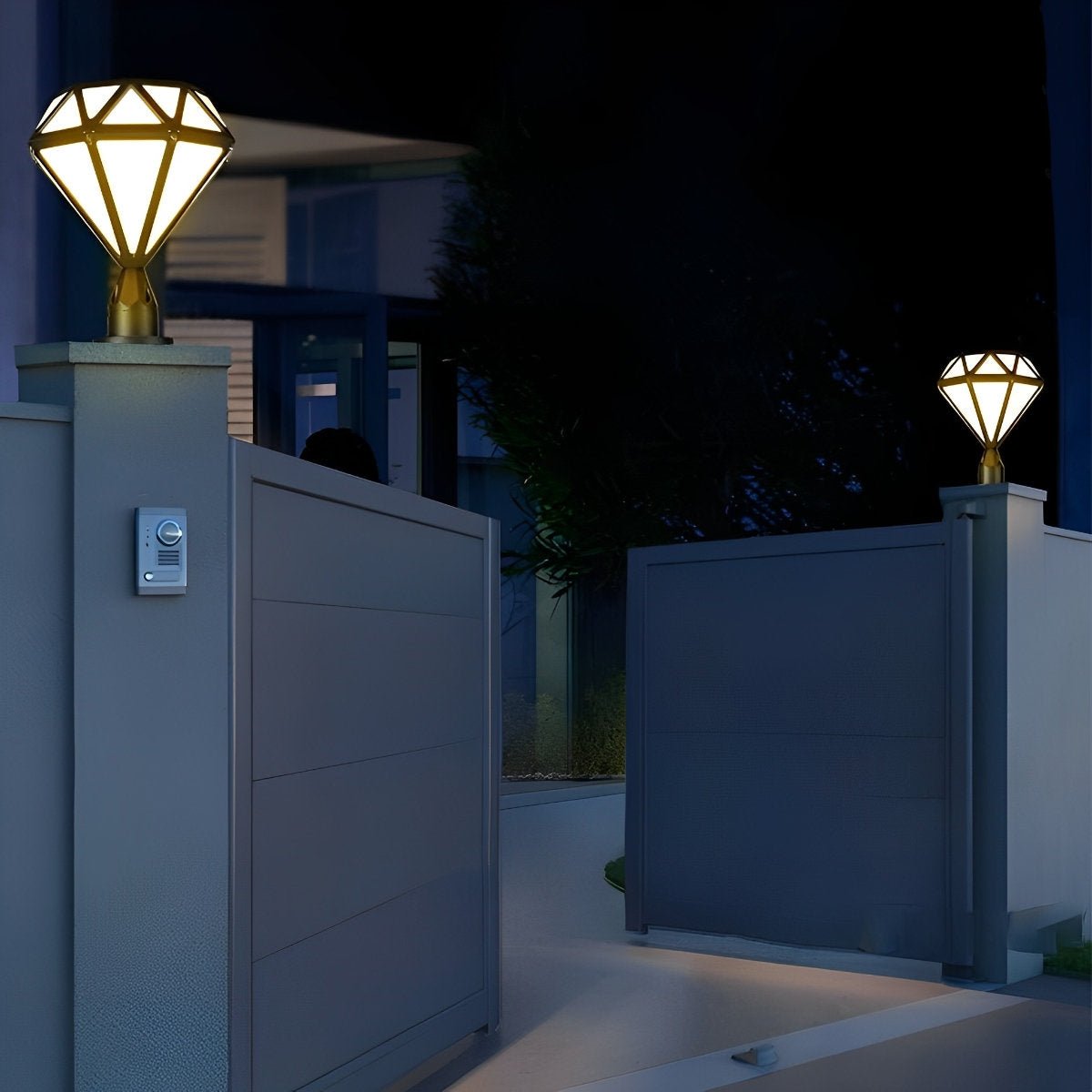 Waterproof Diamond Shape Post Cap Lights Fence Lighting - Flyachilles