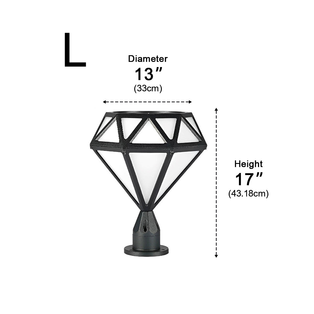 Waterproof Diamond Shape Post Cap Lights Fence Lighting - Flyachilles