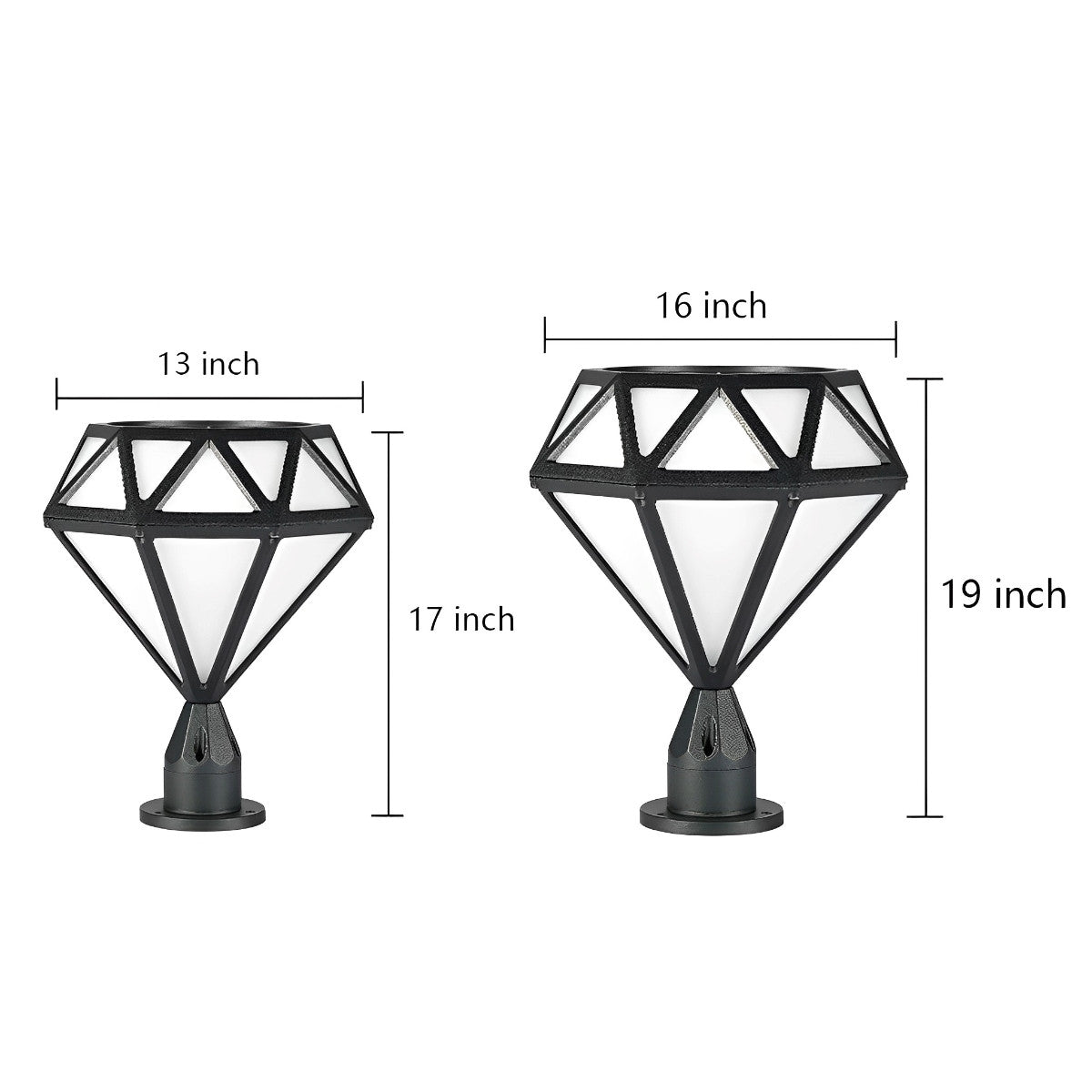 Waterproof Diamond Shape Post Cap Lights Fence Lighting - Flyachilles