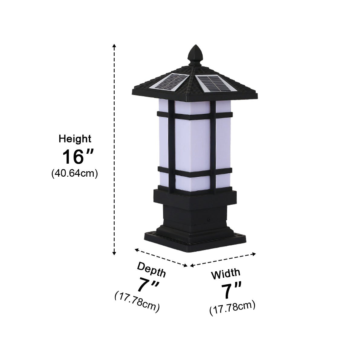 Waterproof Dimming with Remote Black Vintage Solar Fence Post Lights - Flyachilles