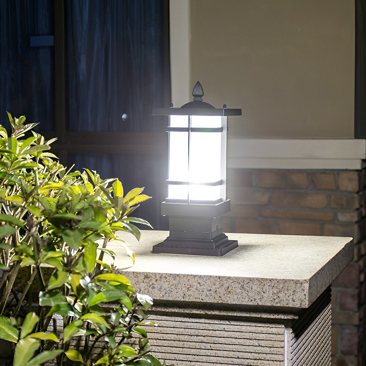 Waterproof Dimming with Remote Black Vintage Solar Fence Post Lights - Flyachilles