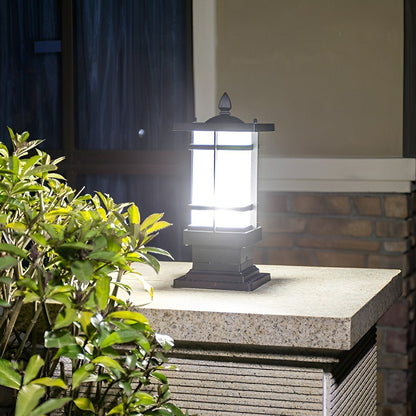 Waterproof Dimming with Remote Black Vintage Solar Fence Post Lights - Flyachilles