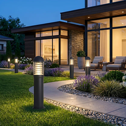 Waterproof Fence Patio Courtyard Park Yard Aluminum Pillar Post Column Lamp - Flyachilles
