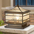 Waterproof Glass Copper Vintage Outdoor Fence Post Lights Pillar Light Column Lamp - Flyachilles