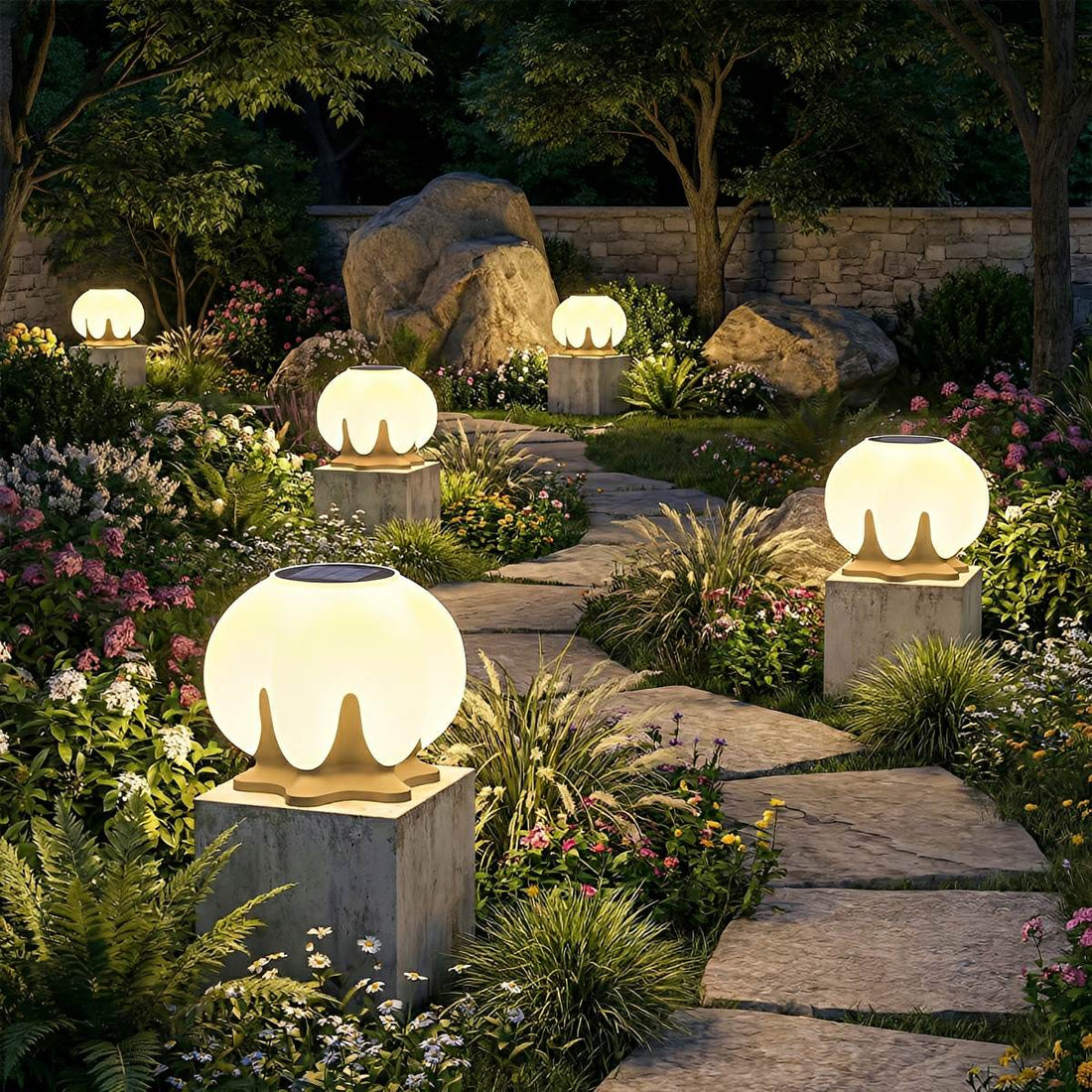 Waterproof Globe LED Outdoor Post Lights - Flyachilles