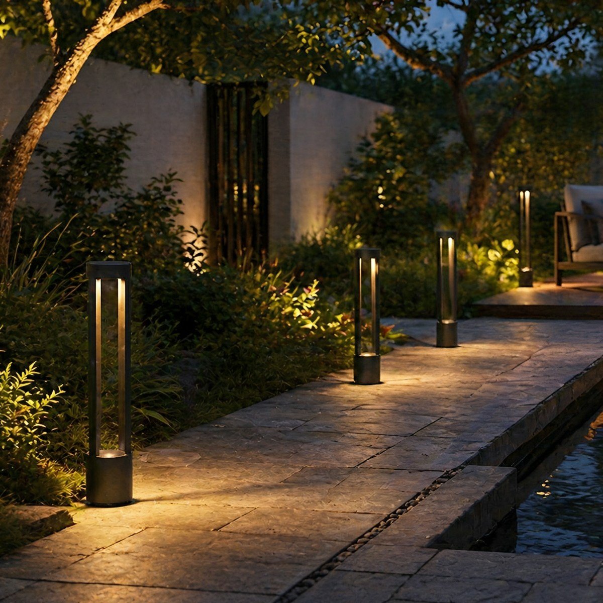 Waterproof Hollow Cylindrical Shaped LED Lamp Post Lights - Flyachilles