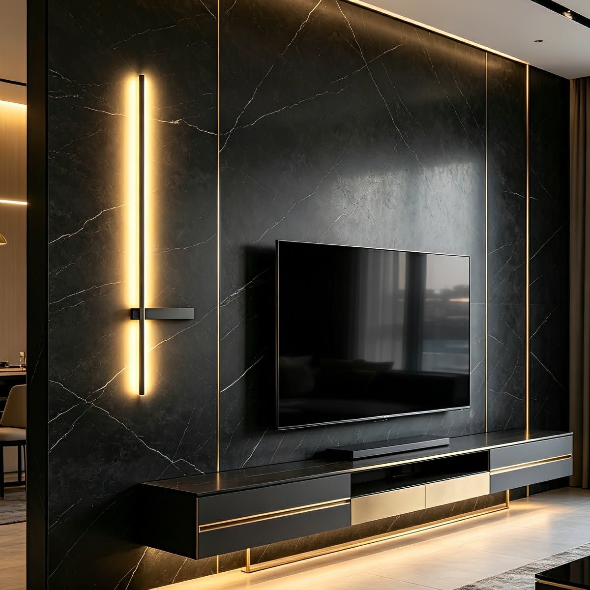 Waterproof Interlaced Line Strips Aluminum Metal Wall Sconce - Flyachilles