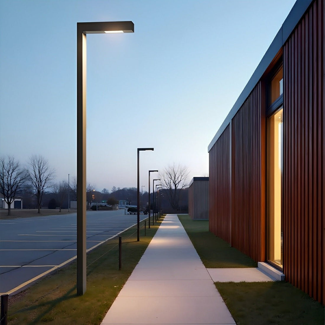 Waterproof LED Black Modern Column Outdoor Pole Street Light - Flyachilles