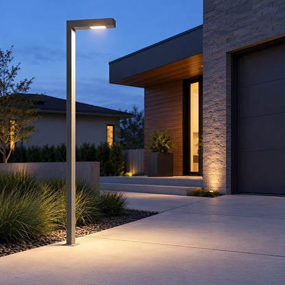 Waterproof LED Black Modern Column Outdoor Pole Street Light - Flyachilles