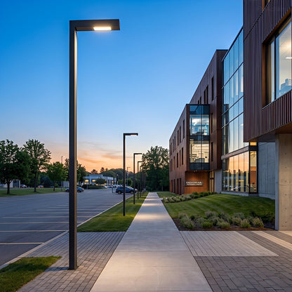 Waterproof LED Black Modern Column Outdoor Pole Street Light - Flyachilles