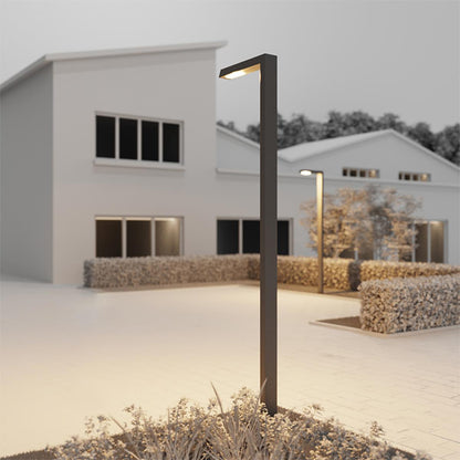 Waterproof LED Black Modern Column Outdoor Post Lights - Flyachilles