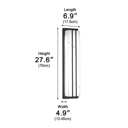Waterproof LED Black Modern Minimalist Rectangular Outdoor Wall Light - Flyachilles