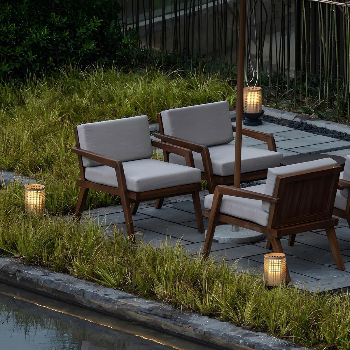 4 Pack Solar Taper Candle Lights - Waterproof Outdoor LED Candles With Holders For Garden & Patio Decor