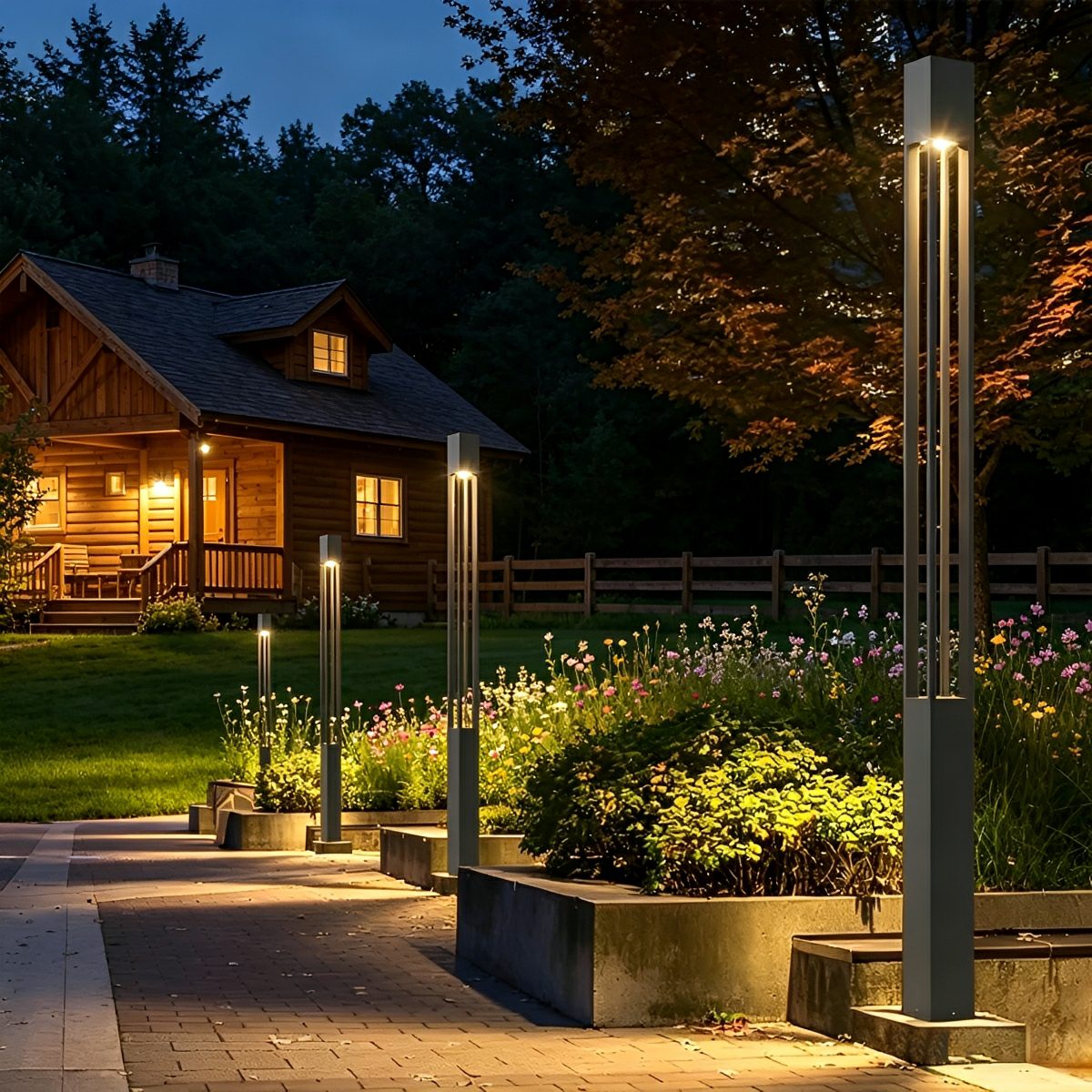 Waterproof LED High Pole Outdoor Post Light Pathway Lights - Flyachilles