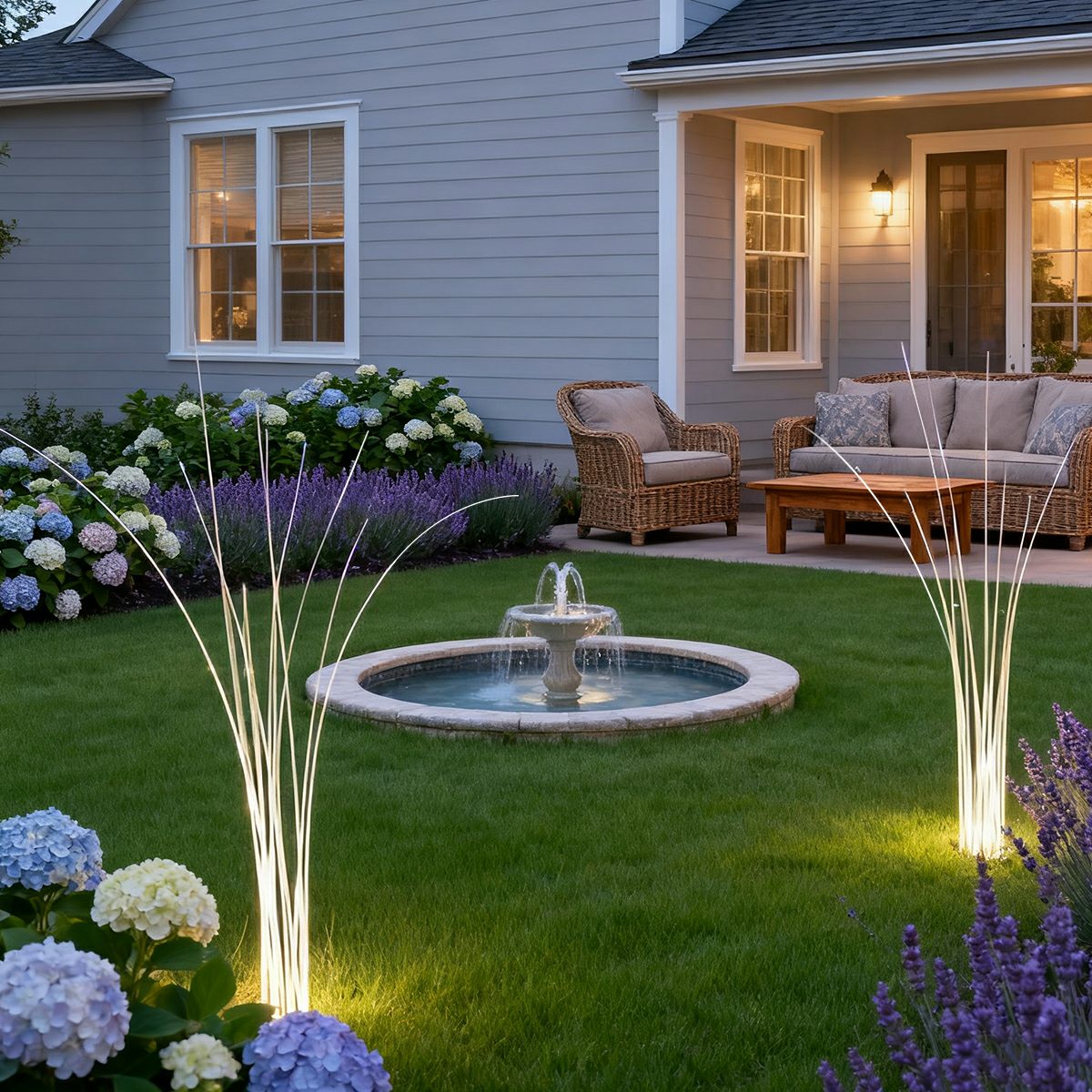 Waterproof LED Reed Fiber Optic Shaped Light Lawn Landscape Light - Flyachilles