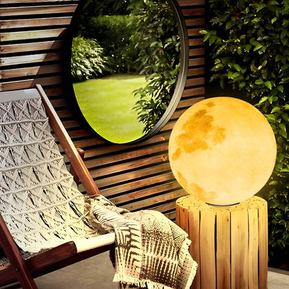 Waterproof LED Round Ball Moon Modern Solar Post Caps Lights - Flyachilles