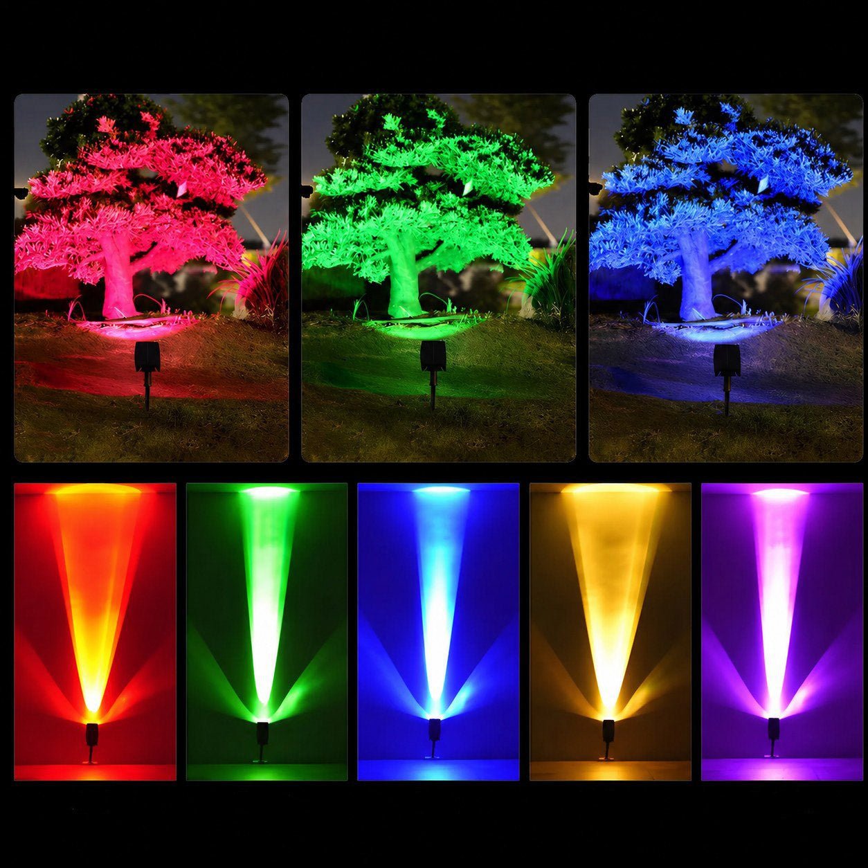 甦る光芒 Waterproof Solar LED Multi-zoom Spot Light Landscape Lighting