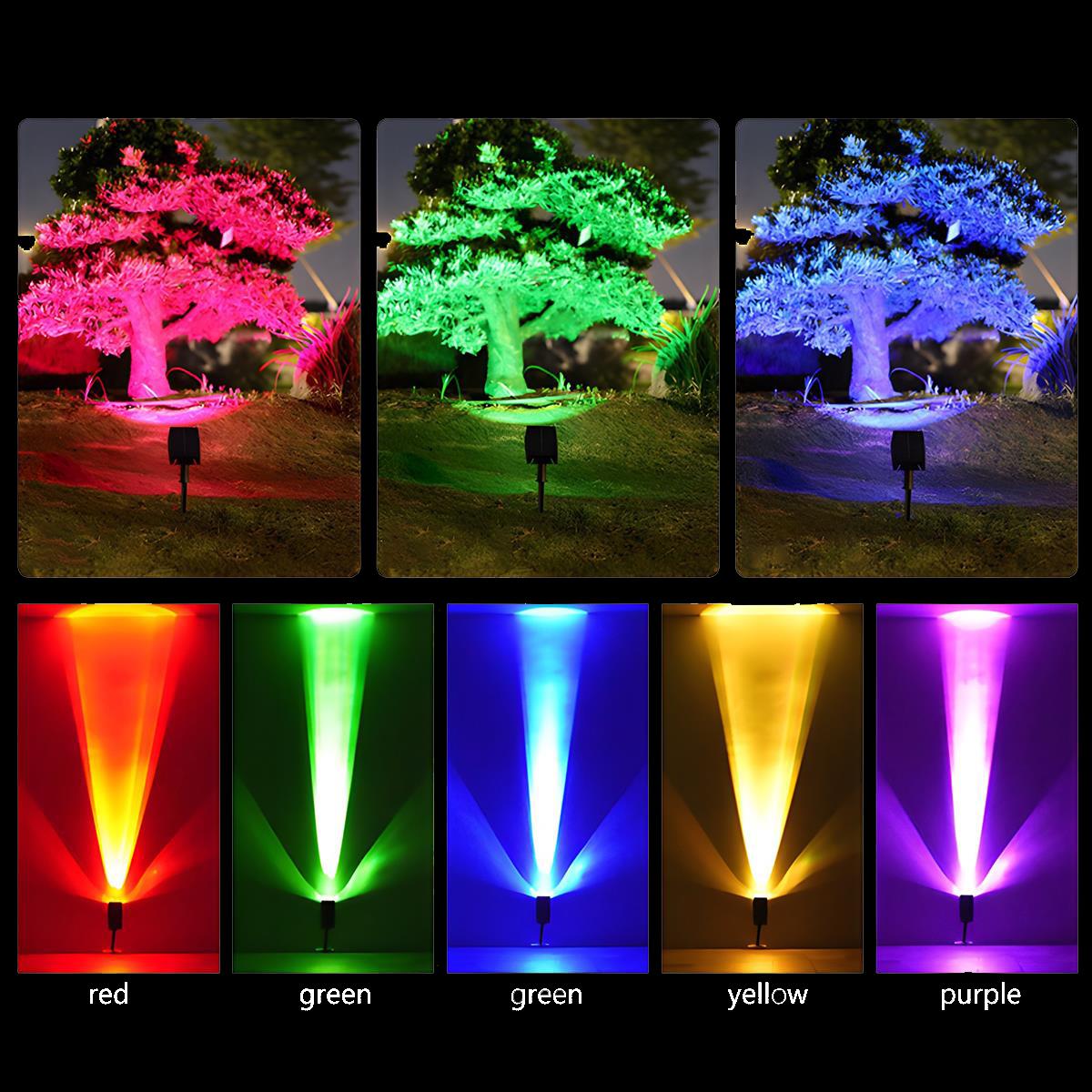 Waterproof LED Solar Multi - zoom Spot Light Landscape Lighting RGB - Flyachilles