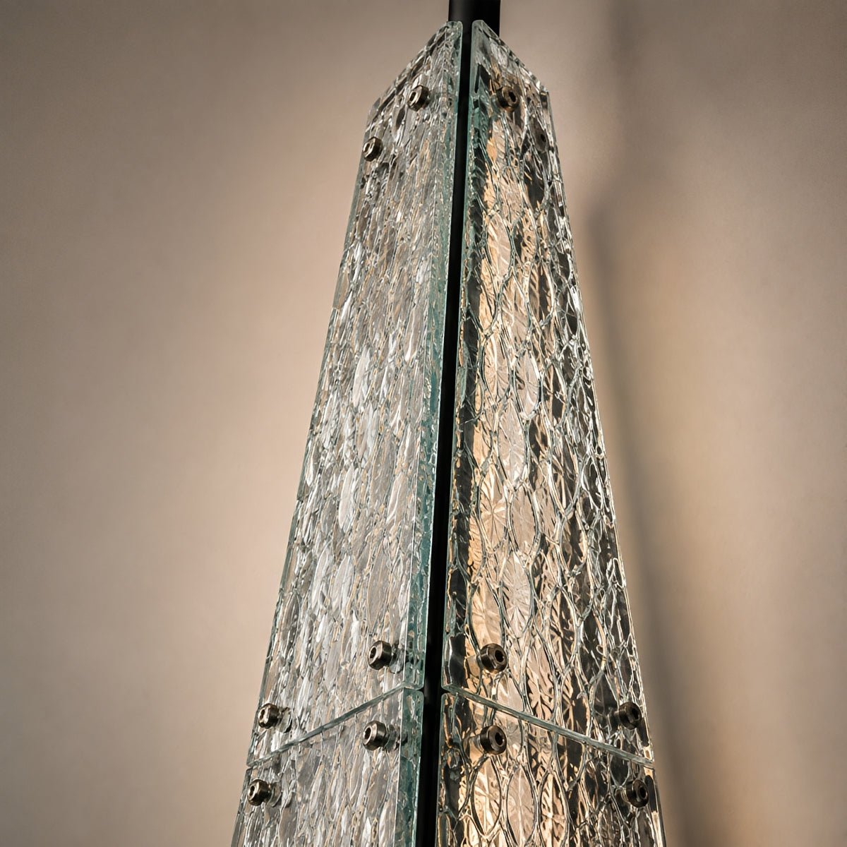 Waterproof Luxury Diamond Leaf Textured Glass Outdoor Wall Light - Flyachilles