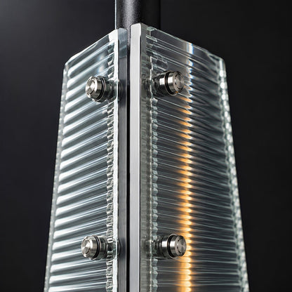 Waterproof Luxury Diamond Ribbed Glass Outdoor Wall Light - Flyachilles