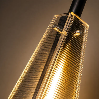 Waterproof Luxury Diamond Ribbed Glass Outdoor Wall Light - Flyachilles
