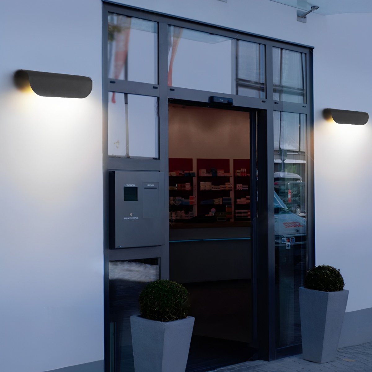 Waterproof Minimalist Arc - shaped LED Outdoor Wall Sconces - Flyachilles