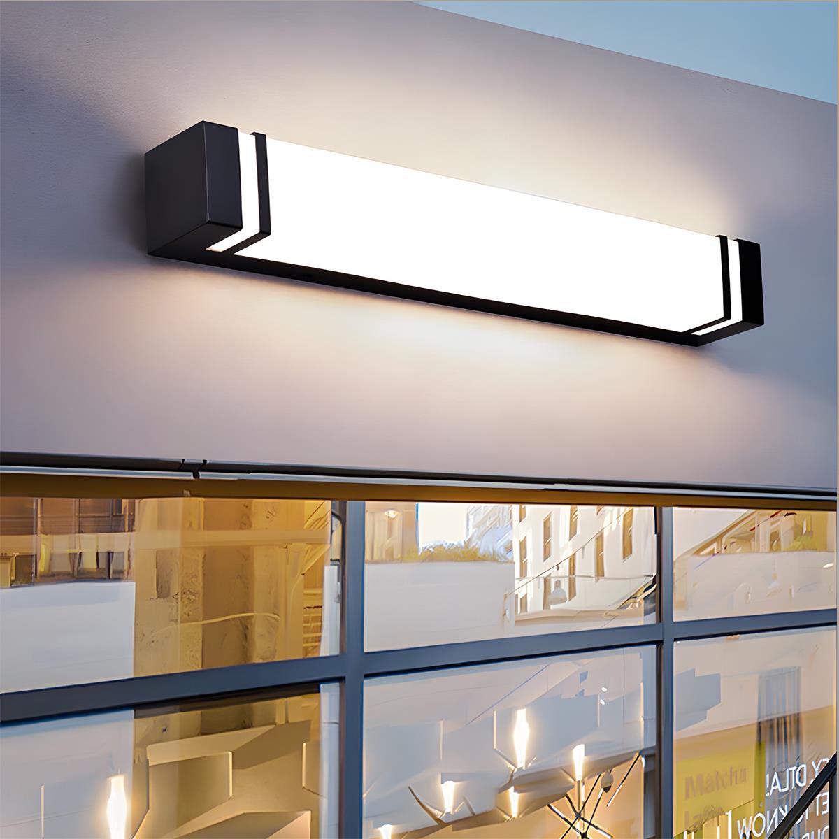 Rectangular Led Wall Sconce Waterproof Minimalist Rectangle LED Outdoor Wall Sconces Lighting Porch ...