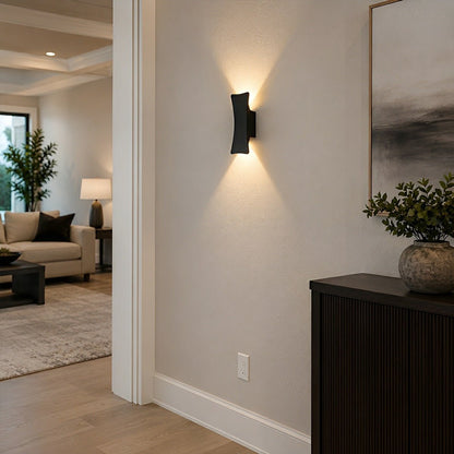 Waterproof Modern Arc Up and Down Outdoor Wall Light - Flyachilles
