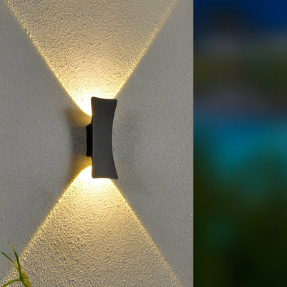 Waterproof Modern Arc Up and Down Outdoor Wall Light - Flyachilles