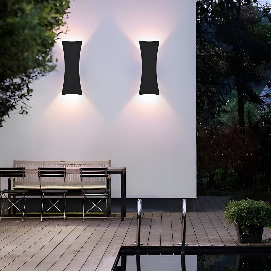 Waterproof Modern Arc Up and Down Outdoor Wall Light - Flyachilles