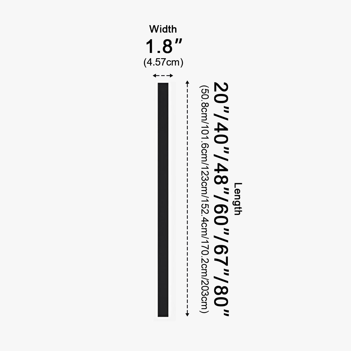Waterproof Modern Black Long Strip LED Sconce Light Frosted Wall Light - Flyachilles