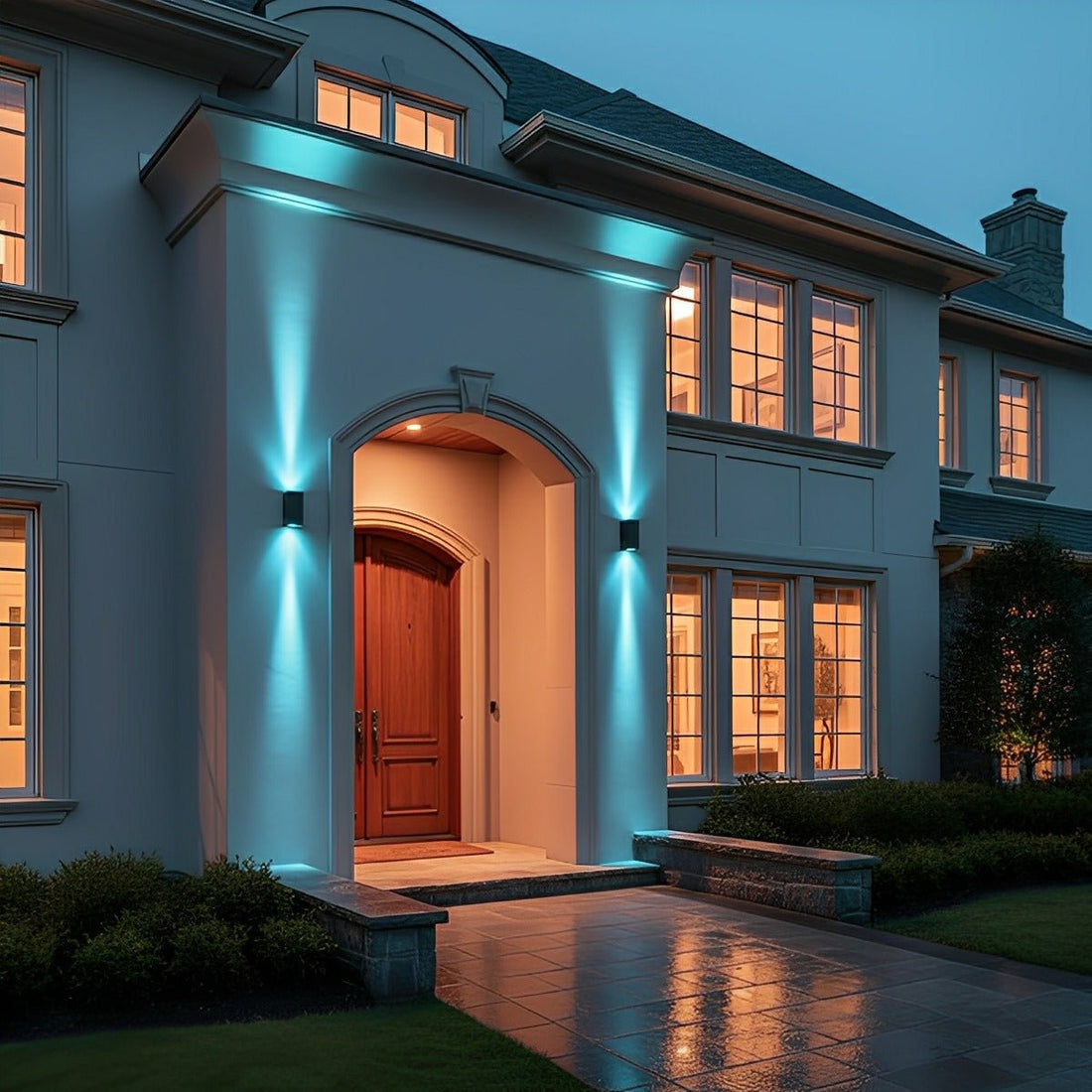 Waterproof Modern Black Up&amp;Down LED Outdoor Wall Washer Spot Lights - Flyachilles