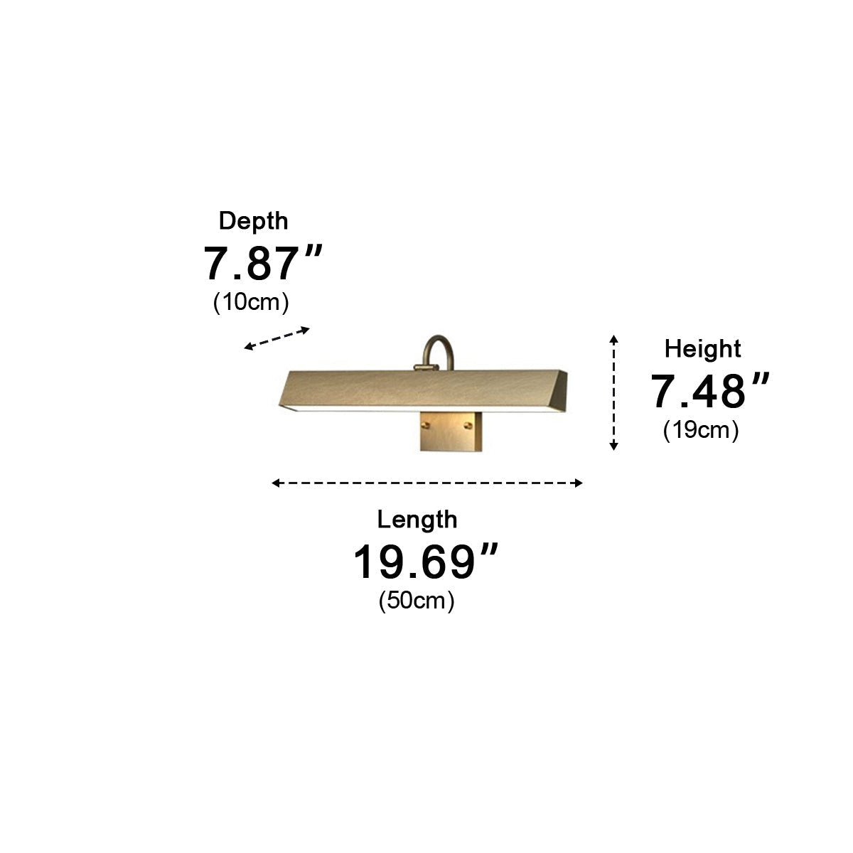 Waterproof Modern Copper Long Strip Outdoor Porch LED Wall Lights - Flyachilles