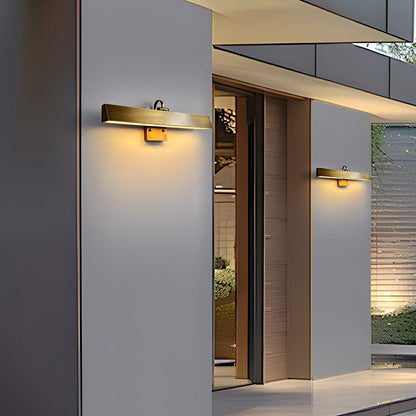 Waterproof Modern Copper Long Strip Outdoor Porch LED Wall Lights - Flyachilles