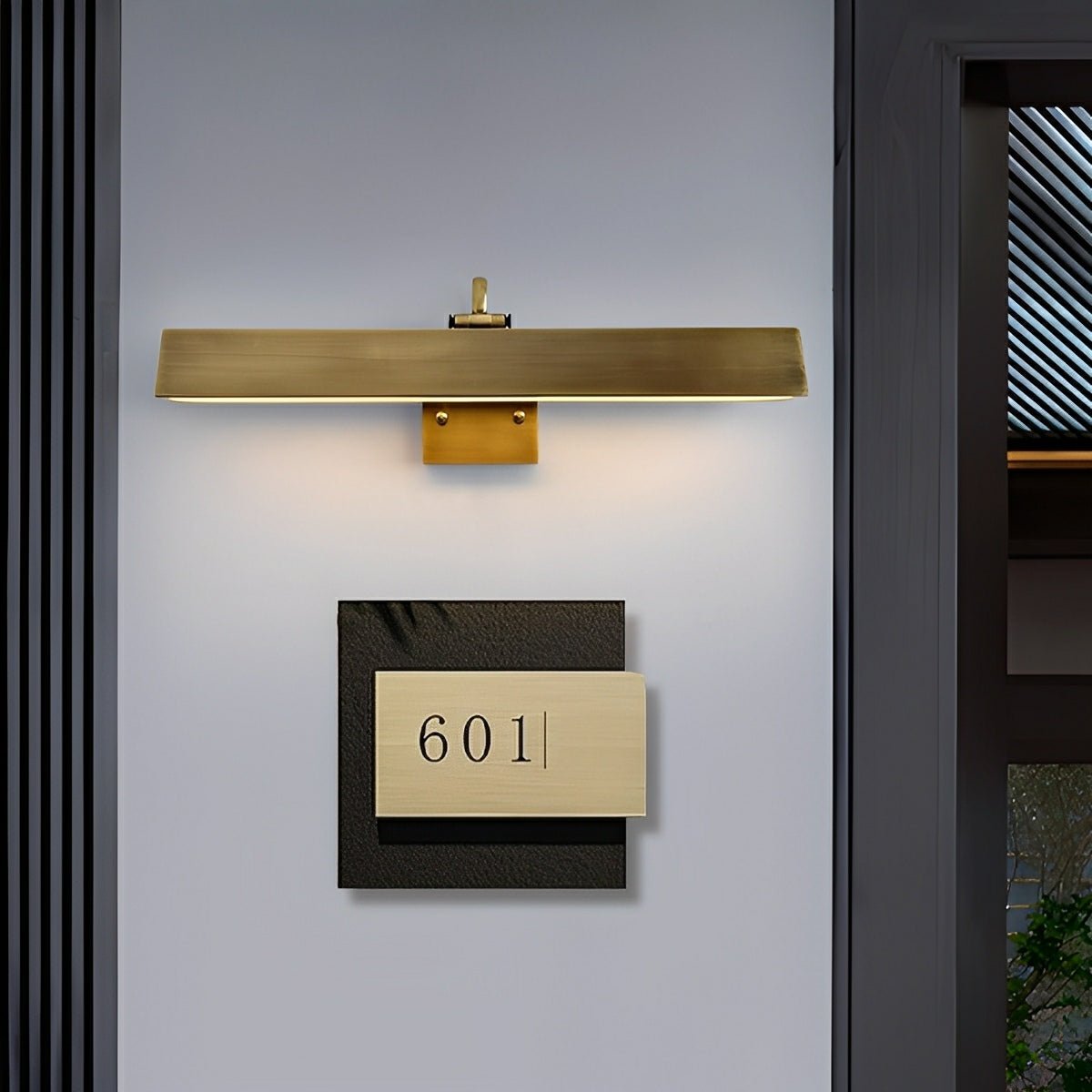 Waterproof Modern Copper Long Strip Outdoor Porch LED Wall Lights - Flyachilles