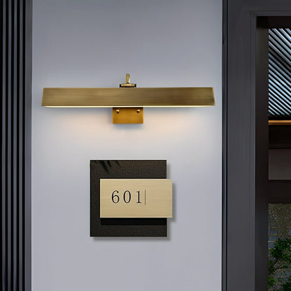 Waterproof Modern Copper Long Strip Outdoor Porch LED Wall Lights - Flyachilles