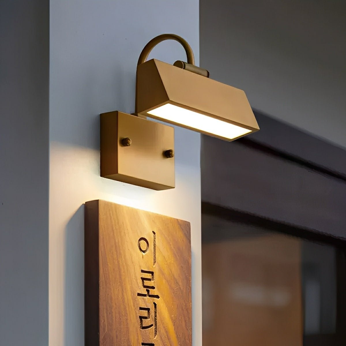 Waterproof Modern Copper Long Strip Outdoor Porch LED Wall Lights - Flyachilles