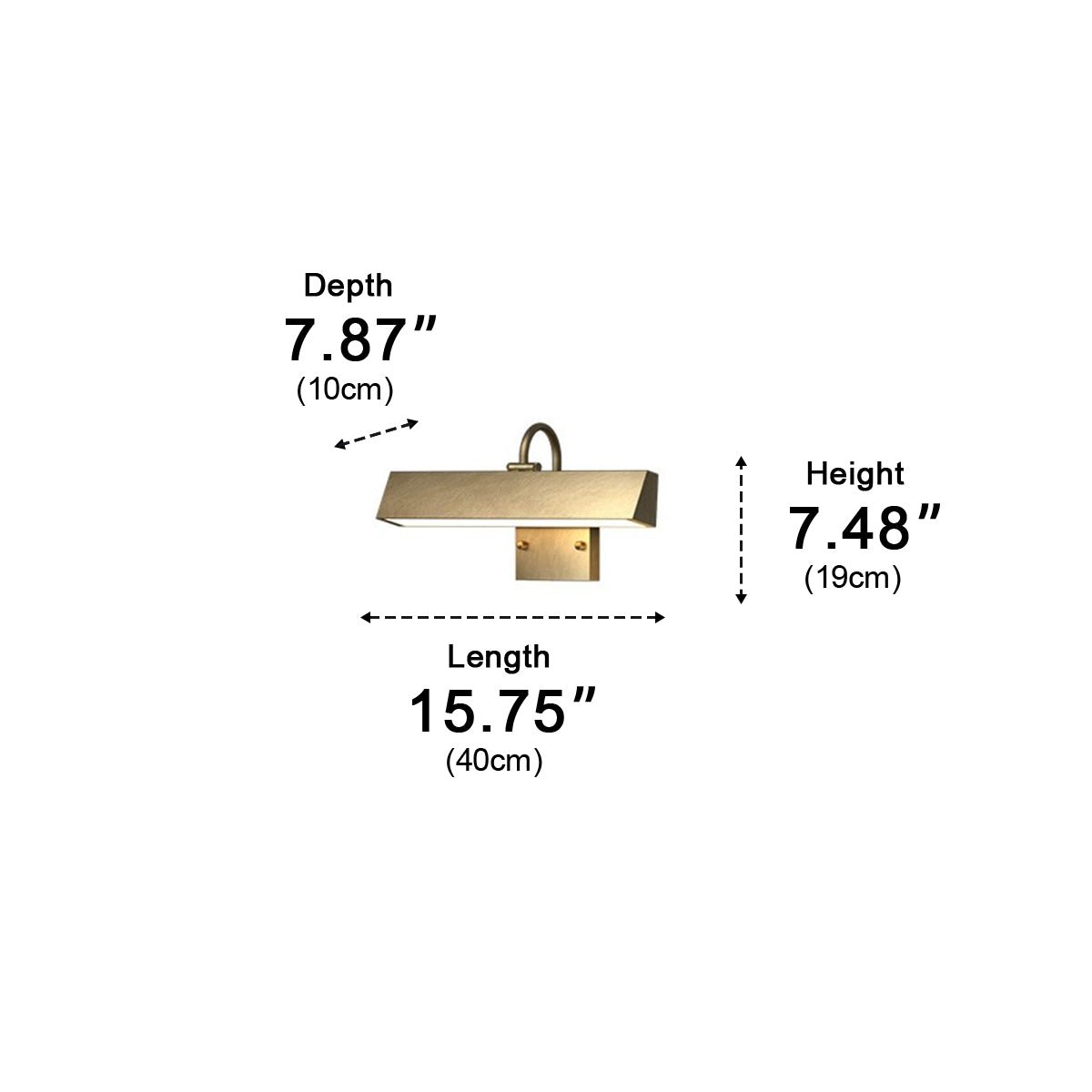 Waterproof Modern Copper Long Strip Outdoor Porch LED Wall Lights - Flyachilles