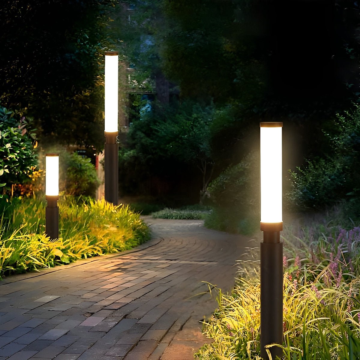 Waterproof Modern Cylinder Long Barrel Column Post Lights Pillar Lights - Flyachilles