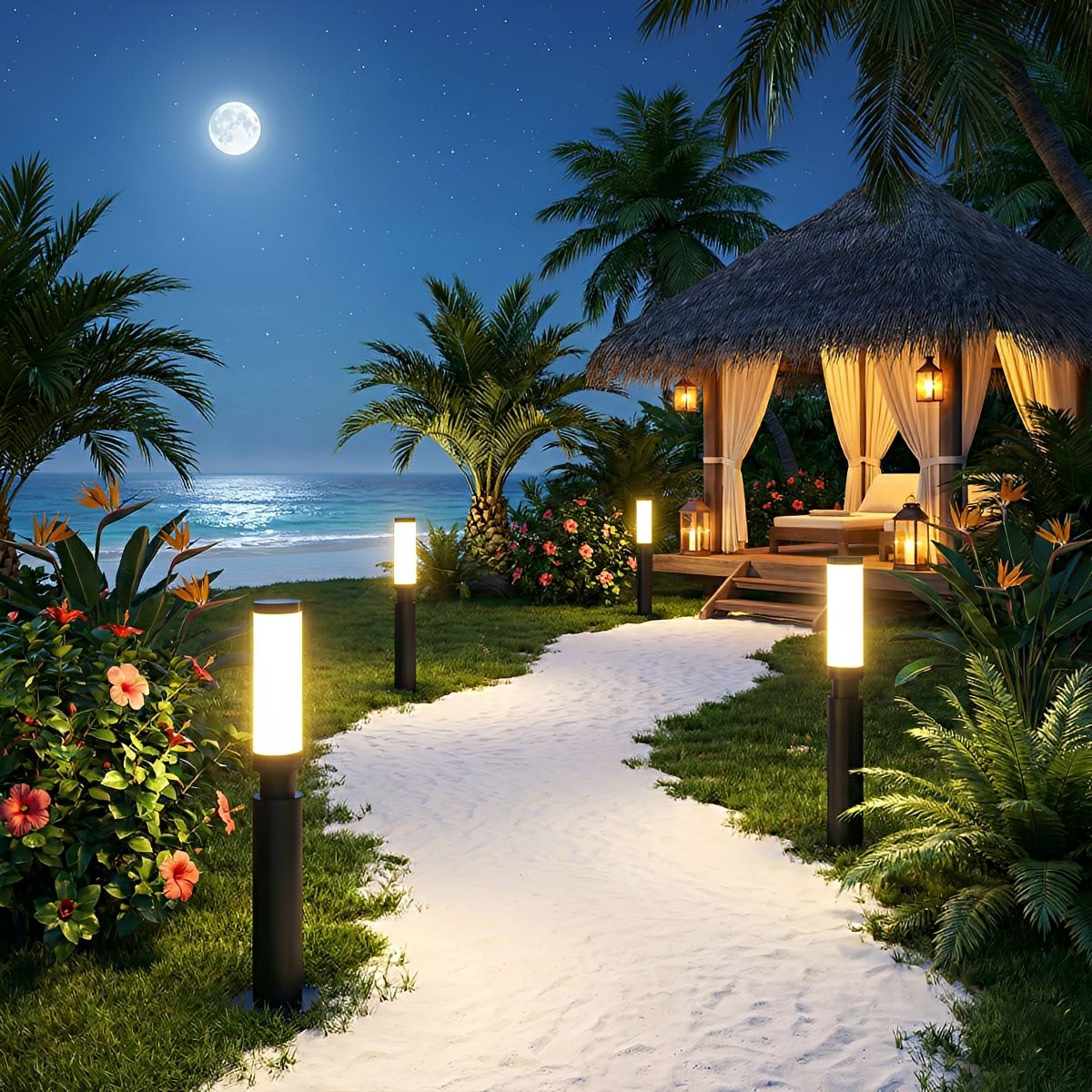 Waterproof Modern Cylinder Long Barrel Column Post Lights Pillar Lights - Flyachilles