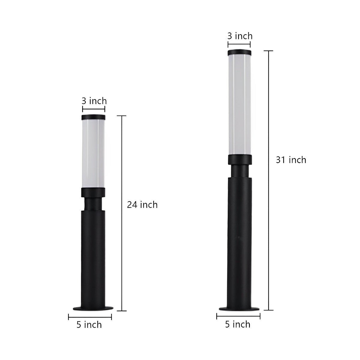 Waterproof Modern Cylinder Long Barrel Column Post Lights Pillar Lights - Flyachilles