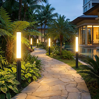 Waterproof Modern Cylinder Long Barrel Column Post Lights Pillar Lights - Flyachilles