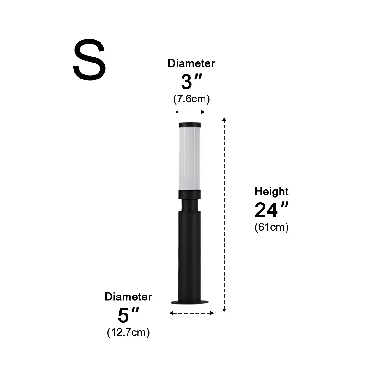 Waterproof Modern Cylinder Long Barrel Column Post Lights Pillar Lights - Flyachilles