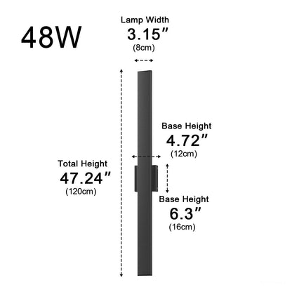 Waterproof Modern Dimmable Linear LED Outdoor Wall Light - Flyachilles