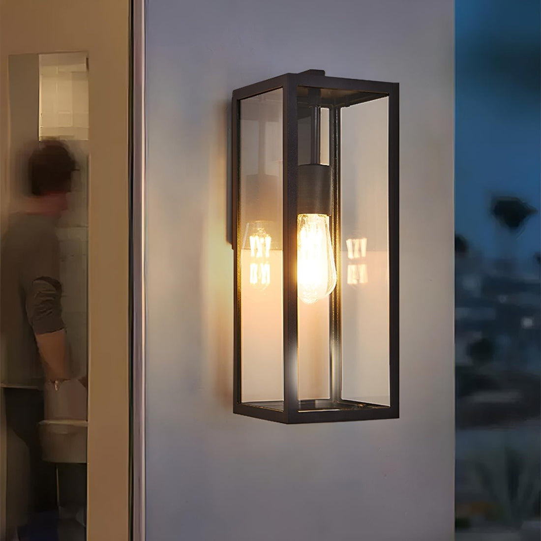 Waterproof Modern Farmhouse Rectangular Outdoor LED Porch Wall Lights - Flyachilles