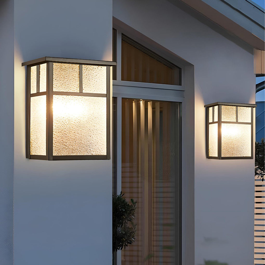 Waterproof Modern Farmhouse Square Outdoor LED Porch Wall Lights - Flyachilles