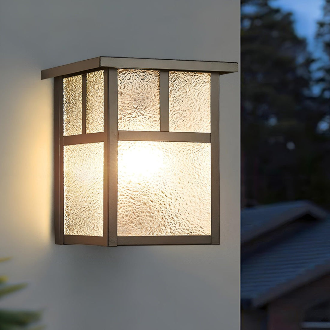 Waterproof Modern Farmhouse Square Outdoor LED Porch Wall Lights - Flyachilles