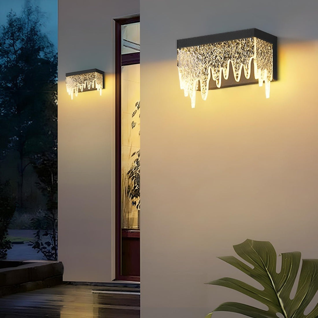 Waterproof Modern Farmhouse Waterfall Outdoor Porch LED Wall Lights - Flyachilles